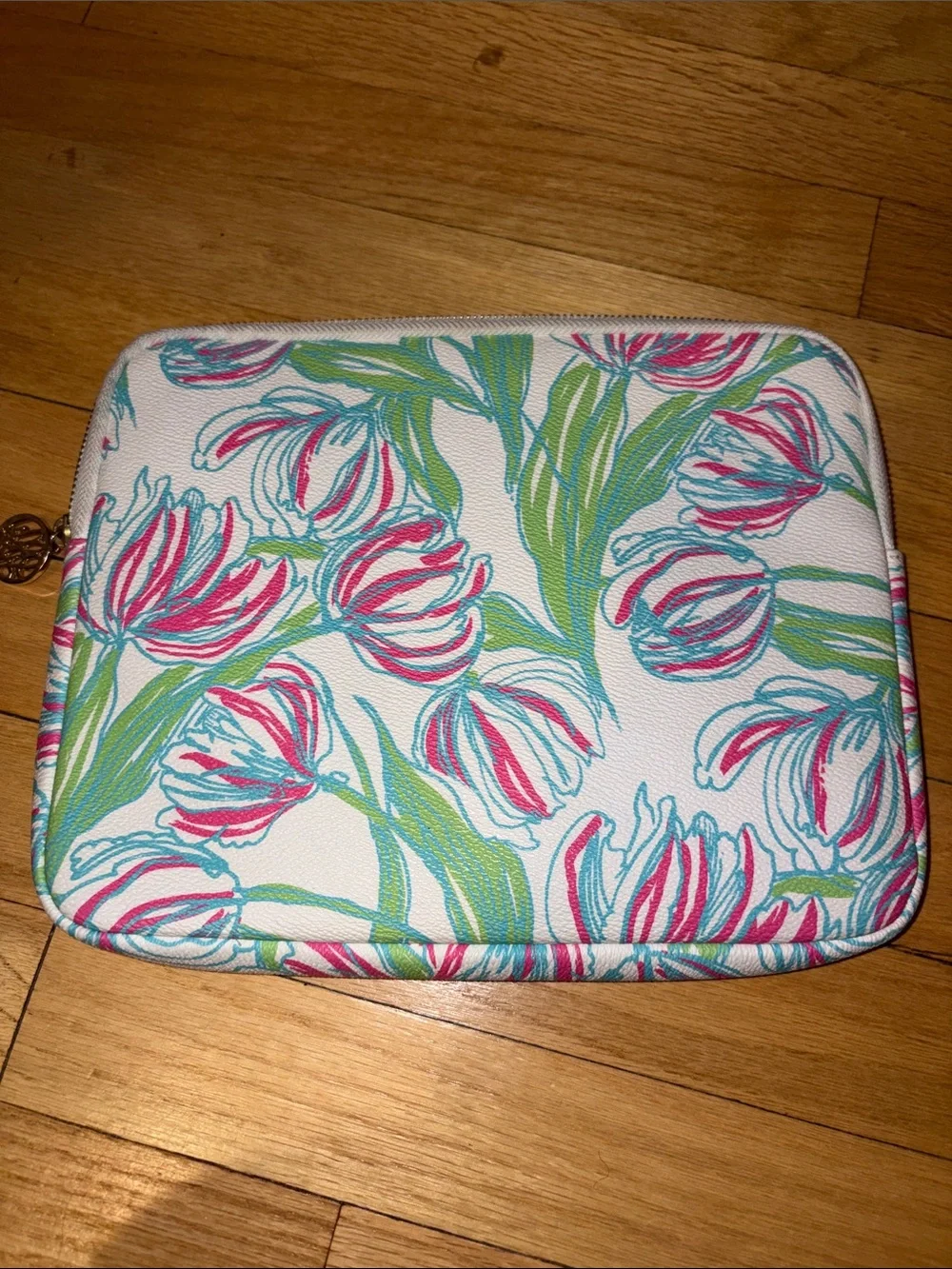 Lilly Pulitzer Pink, Green & White Floral Tech Sleeve